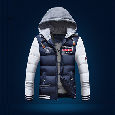 

Toponeto Mens Winter Zipped Warm Tracksuit Casual Patchwork Long Sleeve Outwear Coat