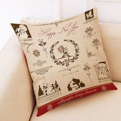 

Tailored Christmas Home Decor Cushion Cover Graffi Style Throw Pillowcase Pillow Covers