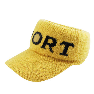 

Tailored Fashion Women Curling Baseball Hat Winter Warm Crown-less knitted Peaked Cap