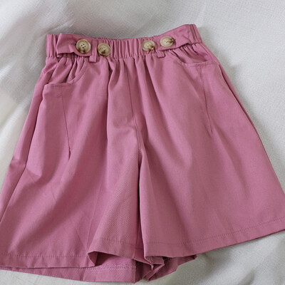 

Womens Casual Wide Leg Shorts Simple Solid Color Elastic Waist Shorts 2019 Summer Casual High Waist Pockets Hot Short Pants