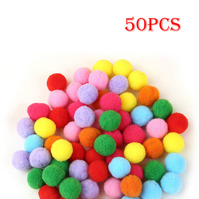 

Gobestart Colored Plush Ball Dog Cat Bird Pet Toy Plush Ball Toy Ball 50 100Pcs