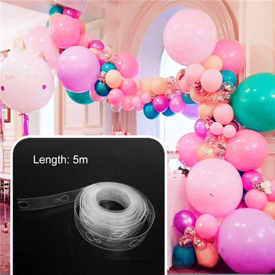 

JPGIF 5m Balloon Chain Tape Arch Connect Strip for Wedding Birthday Party Decor New