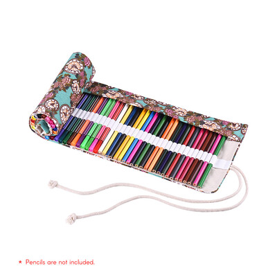 

Canvas Pencil Roll Pouch Case Bag Wrap Holder Storage 72 Holes for Artist