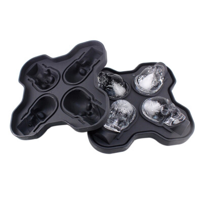

Ice Cube Maker Skull Shape Chocolate Mould Ice Cream DIY Tool Whiskey Wine Cocktail Ice Cube 3D Silicone Mold
