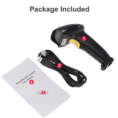 

High Performance Bi-directional USB Cable Laser Barcode Scanner Handheld Barcode Scanning Gun for Supermarket Shop