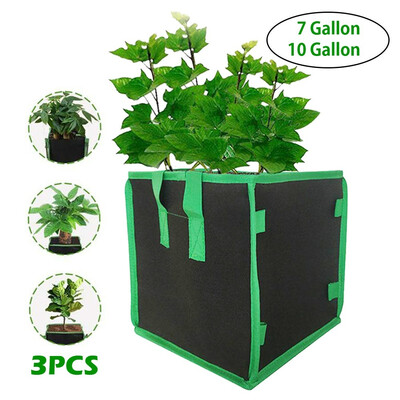 

3pcs 710 Gallon Plants Growing Bag Vegetable Flower Aeration Planting Pot Container