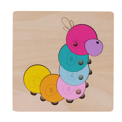 

Tailored Development Baby Toys 3D Wooden Puzzle Cartoon Learning Educational Kids Toy