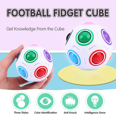 

YIWULAStress Reliever Magic Rainbow Ball Fun Puzzle Education Toy For KidsAdults