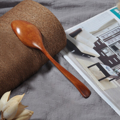 

Toponeto Wooden Spoon Fork Bamboo Kitchen Cooking Utensil Tools Soup-Teaspoon Tableware
