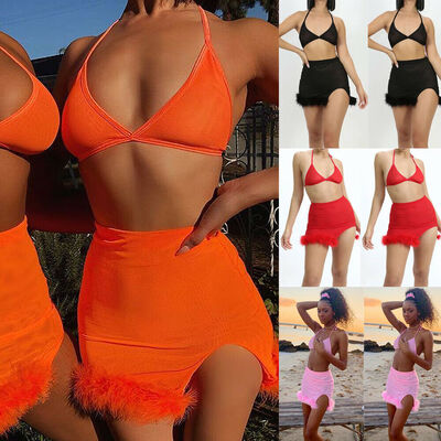 

Womens Bodycon Slim Bandage Two Piece Crop Tops Pure Sleeveless Skirt Dress Set