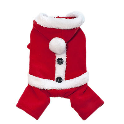 

Pet Dog Funny Christmas Costume Warm Santa Claus Cosplay Cloth Set for Winter Christmas Small Medium Dog Winter Cloth Supplies