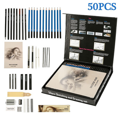 

5036PCS Drawing Pencils Set Charcoal Extender Paper Pen Pencils Cutter for Artists Sketching Gifts