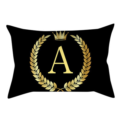 

Siaonvr Pillow Cover Black&Gold Letter Pillowcase Sofa Cushion Cover Home Decor