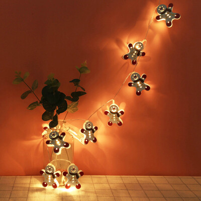 

〖Follure〗Metal Snowman Lights String House Party Decor Striking With 10 LED Beads