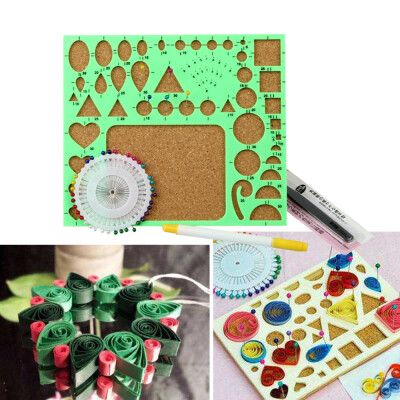 

Gobestart Paper DIY Set Quilling Tools Template Mould Board Tweezer Pins Slotted Kit A