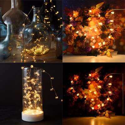 

〖Follure〗Led Copper Wire Lamp String Ball Bulb Lamp String Outdoor Decorative Lamp