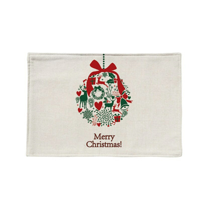 

High Quality Household Decoration Christmas Decoration Tableware Mat Cartoon Pattern Cute Coaster
