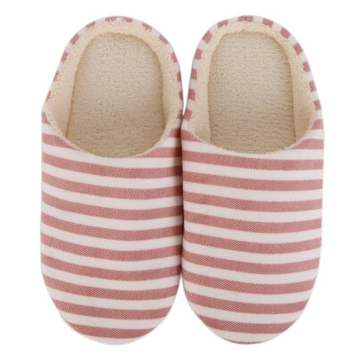 

Hot Five Colors Striped Indoor Soft Bottom Cotton Slippers Slippers For Home Shoes Interior Non-Slip Shoes