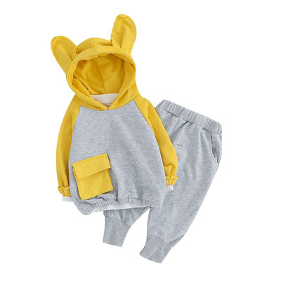 

Baby Clothing Sets Girls Boy Sweatshirts Long Sleeve Cartoon Hooded TopsCasual Pants 2Pcs Toddler Outfit Children Clothing Suit