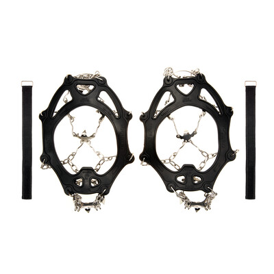

TOMSHOO 1 Pair of 19 Teeth Crampons Non-slip Shoes Cover Stainless Steel Anti Slip Ice Cleats Shoe Boot Grips Traction Snow Spikes
