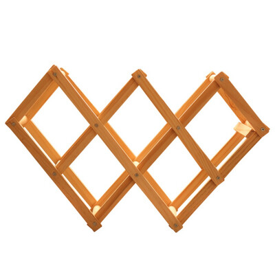 

Wood Folding Wine Whisky Holder In Bottle Kitchen BarStorage Exhibitor Solid Wood Creative Folding Wine Rack