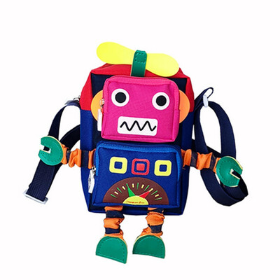 

Bags for Girls Boy Robot Cartoon Canvas Colorful Messenger Bags Princess Style Kids for Kids Wallets cute for baby