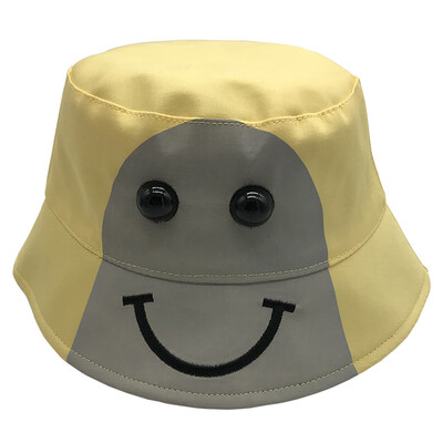 

Cartoon Animal Letter Sun Basin Cap Boys Girls Color Matching Smile Fisherman Hat Sun Hat Fashion Summer Hat 3-6Y
