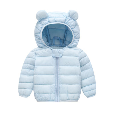 

Baby Outerwear Boys Winter Baby Boy Girl Outerwear Casual Ear Hoodie Design Zipper Sweatshirt Kids Coat Outfits Tops