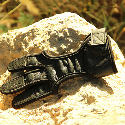 

Archery 3-Fingers Shooting Glove Deerskin Protector Gear High Elastic Outdoor