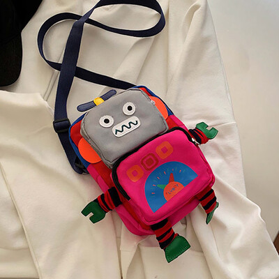 

Tailored Women Fashion Canvas Robot Coin Purse Shoulder Messenger Casual Bags