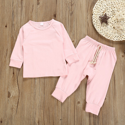 

2pcs Toddler Baby Girls Clothes 2019 Autumn Winter Baby Boys Clothes Tos T-shirt Long Pants Outfits Kids Baby Boy Set Clothing