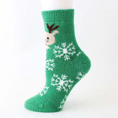 

Womens Socks Warm Christmas Cotton Socks Cosy Female Cute Snowman Gingerbread Reindeer Bear Man Printed Hosiery