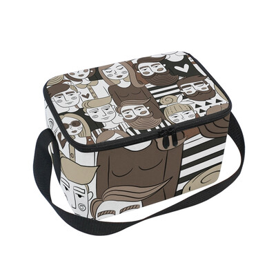 

ALAZA Lunch Box Insulated Men Pattern Lunch Bag Large Cooler Tote Bagfor Men Women