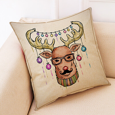 

Tailored Christmas Home Decor Cushion Cover Graffi Style Throw Pillowcase Pillow Covers
