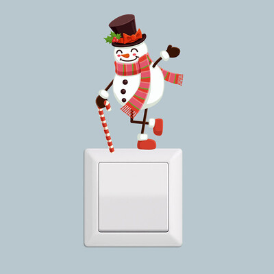 

Gobestart Christmas Wall Switch Decorative New Year Christmas Removable Wall Sticker