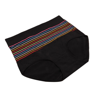 

High Waist lady Underwear Striped Cotton Knickers Female Panties Ropa Interior Femenina Women Panties