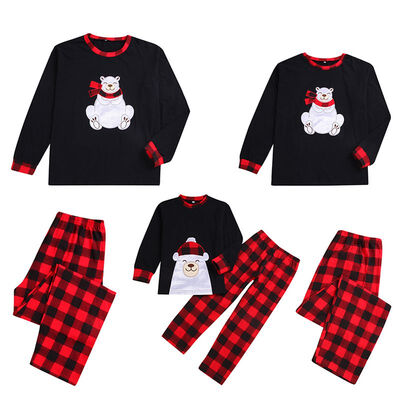 

Christmas Costume Print Parent-child Home Sleepwear Set 2018 New Family Pajamas Set Matching Family Outfits