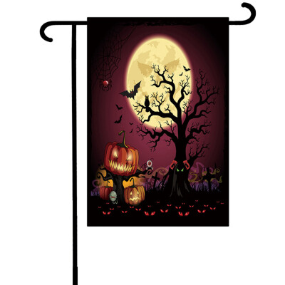 

Toponeto Halloween Bat Pumpkin Witch Garden Banner Home Decoration Banner 30x45cm