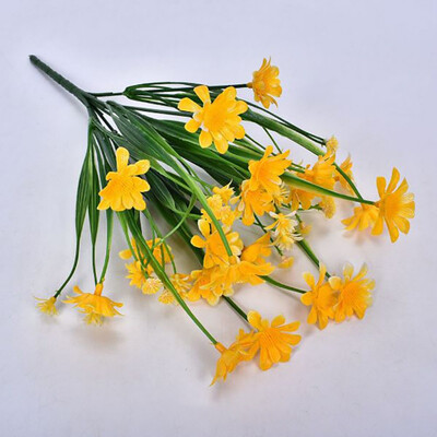 

Artificial Daisy Flower Leaves Fake Plants For Home Office Wedding Decoration Supply