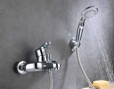 

Olina Shower Faucet Chrome Polished Shower Faucets Simply Style With Single Handle Dual Control Mixer Taps OL7162