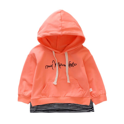 

Baby Girl Clothes Autumn Baby Girl Boy Outerwear Letters Striped Print Casual Hoodie Sweatshirt Kids Outfits Tops