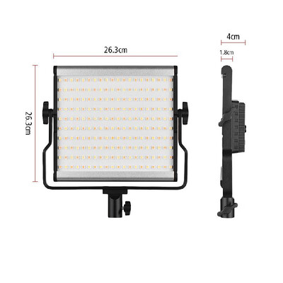 

L4500 3200K-5600K Bi-color LED Camera Video Light Video Adjustable Brightness Photography Fill Light AC Power Adapter with Large
