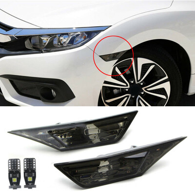 

Car Smoke Lens LED Side Marker Light Lamp With Bulbs For Honda Civic 2016-2018