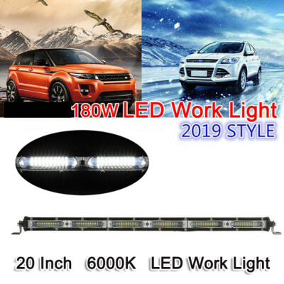 

20-inch LED Working Light Ultra-Thin Spotlight Strip 180W 6000K Flood Combo Beam