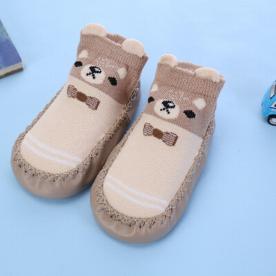 

12 Kinds 2Pcs Autumn Baby Stock Casual Fashion Children Cute Cartoon Slippers Kids Non-Slip Cotton Floor Socks