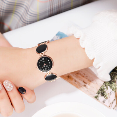 

〖Follure〗Simple Casual Fashion Round Splicing Strap Delicate Female Bracelet Watch