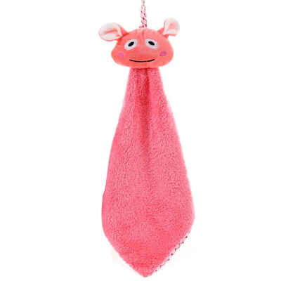 

Baby Animals Kitchen Wipe Towel Hanging Handkerchief Hand Towels Kids Kitchen Bathroom Cartoon Saliva Cloths Dishcloth