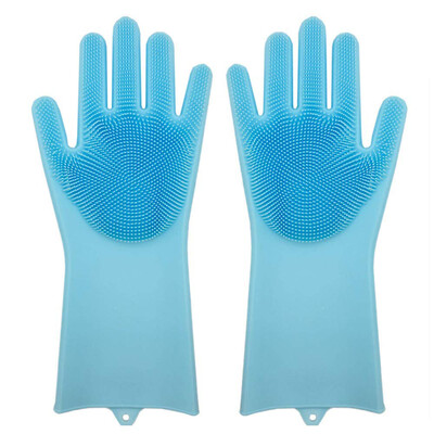 

JPGIF Magic Reusable Silicone Gloves Cleaning Brush Scrubber Gloves Heat Resistant
