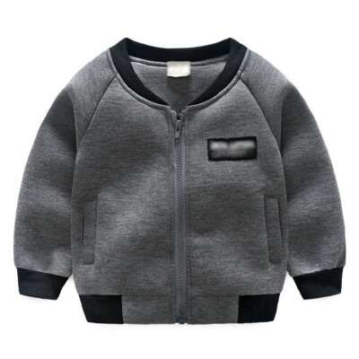 

New Autumn Baby Boy Outerwear Letter Print Casual Sweatshirt Kids Jacket Outfits Tops