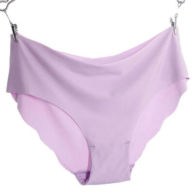 

Women Seamless Briefs Ultra-thin Women Underwear Sexy Lingerie Plus Size Female Solid Panties Intimates Breathable Wavy Edge